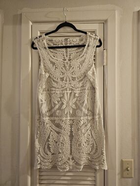 Love Culture White Embroidered Mini Dress